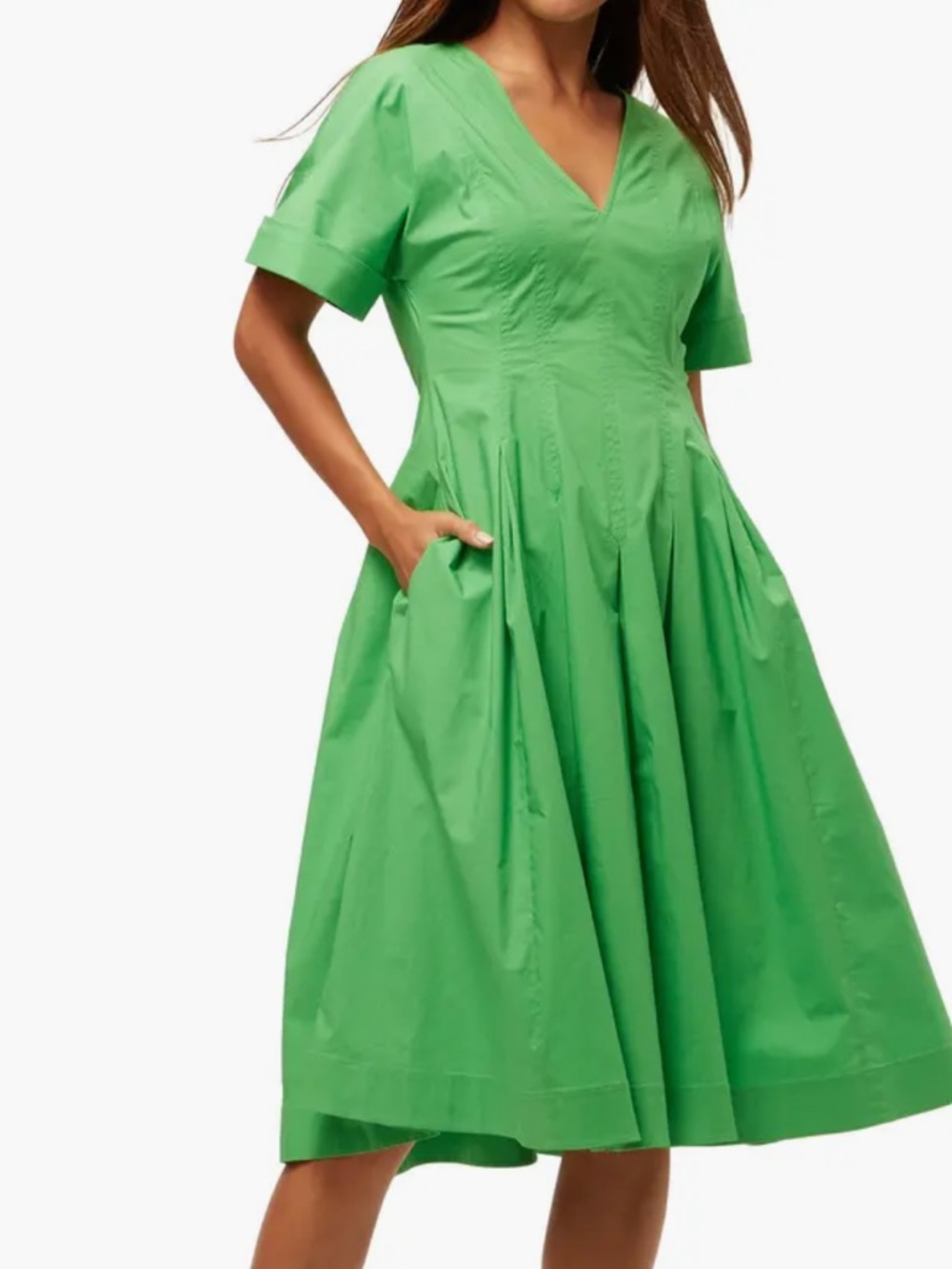 Trina Turk Ashe in Green Midi Dress, NWT - Size 2